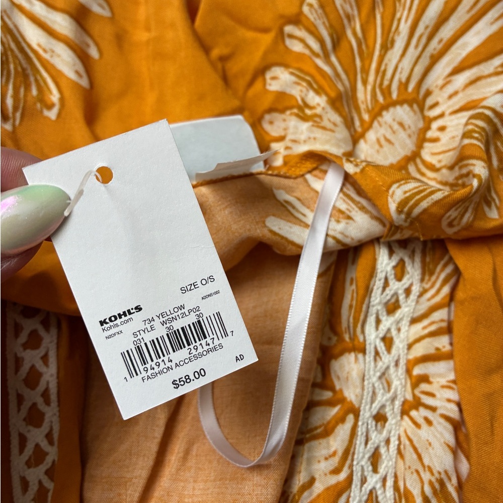 Sonoma Yellow Floral Print Lightweight Kimono 💛 - Picture 10 of 12